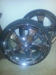 22 Greed Hang Tyme Chrome Wheels Tires 5x5 or 5x127 Bolt Pattern