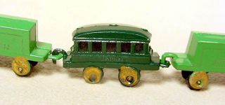 Vintage Model Train Micro Locomotive 3 Cars Japanese Japan 1950s 1960s