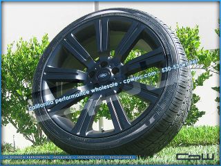 Stormer 22 inch Matte Black Rims Wheels and Tires Package Range Rover
