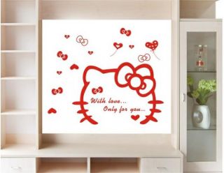 ZG 142 Pretty Hello Kitty Mural Decals Decor Home Removable Wall