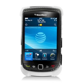 For Rim Blackberry Torch 9800 9810 Silicone Hard Dot TPU Case White