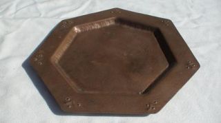 Hand Hammered Copper Arts and Crafts Tray