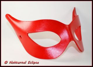 1950s Catwoman Red Leather Mask Super Hero Halloween Masquerade