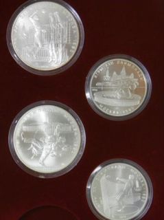 21 Silver Coins 1980 Moscow Olympic Commemorative Set 90 Silver D205