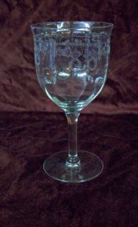 Vintage Fostoria 238 Empire Etch Wine Water Goblets