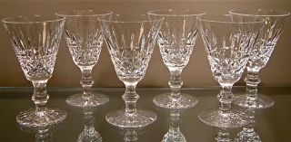 Superb Waterford Crystal 5 White Wine Glasses x 6 Tramore