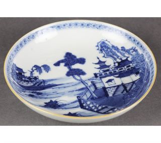 Superb Antique Chinese Qianlong Blue White Saucer Dish Character Mark