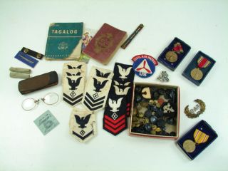 WW2 Navy Waves Collection Medals Buttons Patch Pince Nez Womens World