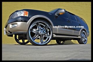 22 Diablo Wheels and Tires for Chevy Ford Dodge RAM Rim Tahoe F150