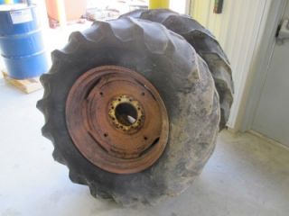 INTERNATIONAL HARVESTER 340 UTILITY TRACTOR REAR TIRES AND RIMS 0197