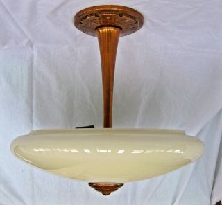 Antique Hammered Copper Pendant Ceiling Light Fixture 3 Bulb Large