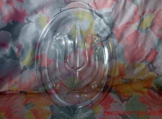 Glasbake platter glass serving tray meat tree warming plate USA # 380