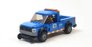 Lego Custom Road Rail Pick Up Truck City Train 10219 10194 7936 7938