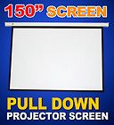 New 150 Pulldown Manual Pull Down Projector Projection Screen Matt
