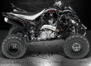 Yamaha Raptor 700R 700 ATV Graphics Inevitable Death Black Model