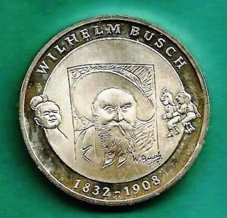 10 Euro Wilhelm Busch 2007 Stempelglanz