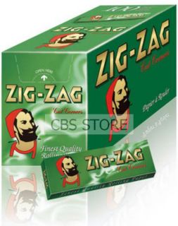 100 ZIG ZAG GREEN CIGARETTE ROLLING PAPERS   BRAND NEW UK FAST