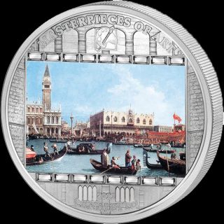 Cook Islands 2011 20$ Bucentoro Canaletto Masterpieces of Art 3 Oz