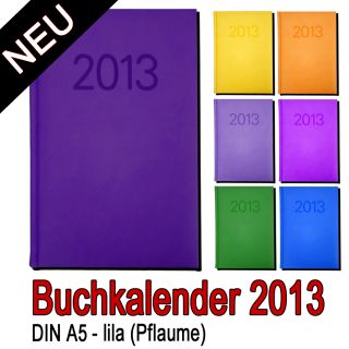 SIGMA BUCHKALENDER / CHEFKALENDER 2013   LILA PFLAUME DIN A5   NEU