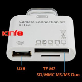 Connection Kit SD TF Card Reader Adapter for Apple iPad 1 2 3