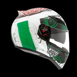 AGV HORIZON ABSOLUTE Italia grün weiß rot schwarz Helm Fiberglas