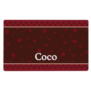 Drymate Pet Paw "Border" Personalized Mat   Red