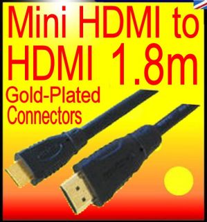 8m Mini HDMI to HDMI Cable v1.3 to Panasonic Lumix DMC TZ25, DMC