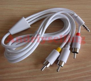 Video AV Cable For IPOD Output To TV Video Audio Stereo