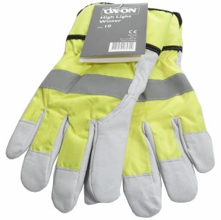 OX ON High Light Winter Handschuhe Größe 10 Neongelb