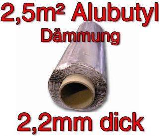Alubutyl   2,2mm   2,5m2 auf der Rolle Alu Butyl
