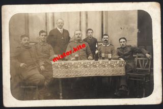 AK Foto Stab Fussartillerie Batterie nr.14 Feldpost 1915 1.wk