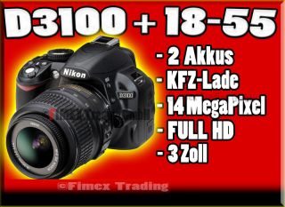  D3100 SLR Digitalkamera 18 55mm 14 Megapixel Full HD Videofunktion