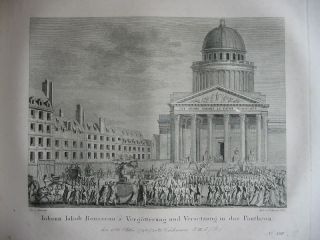 Rom Pantheon Rousseau Revolution 22 Kupferstich 1816
