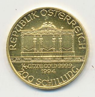 200 Schilling 1994, Wiener Philharmoniker, 1/10 Unze Gold (999/1000