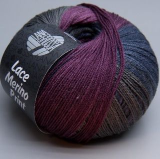 Lana Grossa Lace Merino Print 112 dark colours 50g Wolle