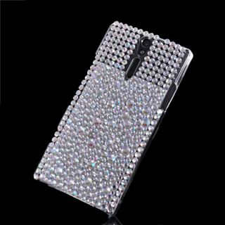 Bling Strass Hard tasche Cover Hülle Case Cover für Sony Xperia S