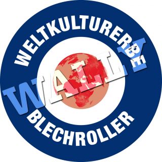 Vespa Lambretta Roller Scooter Sticker Weltkulturerbe Blechroller