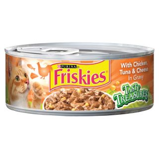 Purina Friskies Tasty Treasures with Chicken, Tuna & Cheese in Gravy Cat Food   Sale   Cat