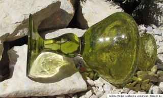 alte Öllampe aus Glas grün aus Biot Frankreich