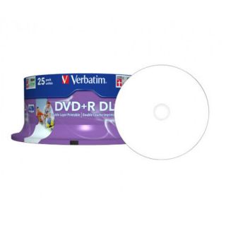 25 VERBATIM DVD+R DOUBLE LAYER PRINTABLE 8X 8,5GB