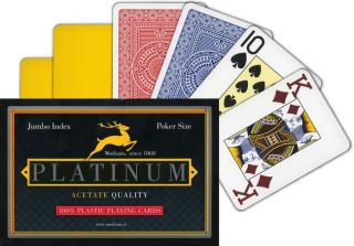 Modiano PLATINUM 100% ACETATE Jumbo Index Poker Box
