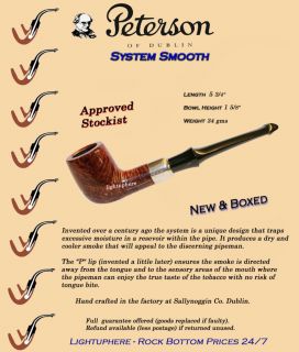PETERSON SYSTEM SMOOTH 31 BRIAR PIPE (NEW & BOXED)