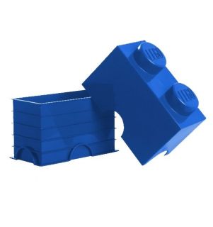 LEGO Spielzeugkiste Box Aufbewahrungsbox Legostein Kinder 2er blau