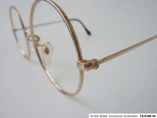 70er 70s Brillenfassung große runde Brille unisex Metall neu rund