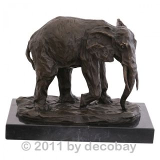 Afrika Elefant Tier Figur Bronze Plastik Skulptur Elefanten Statue