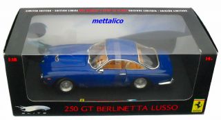 METAL 118 FERRARI 250 GT BERLINETTA LUSSO AZUL ELITE HOT WHEELS L2988