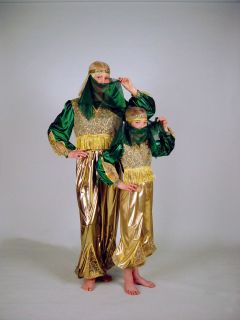Suleika grün/gold Gr. 38   44   Karneval Bauchtanz Kostüm