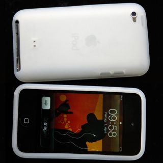 iPod 4 4G Silikon Gummi HandyTasche Silicon Case Hülle + SchutzFolie