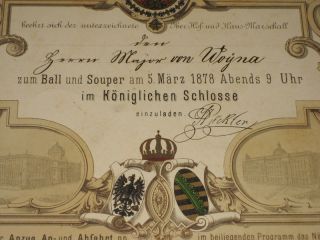 Kaiserlichen u Königlichen Majestäten Einladung Major v Woyna zum
