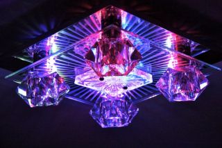 LED Deckenlampe Design Farbwechsel Deckenleuchte Lampe Leuchte Chrom